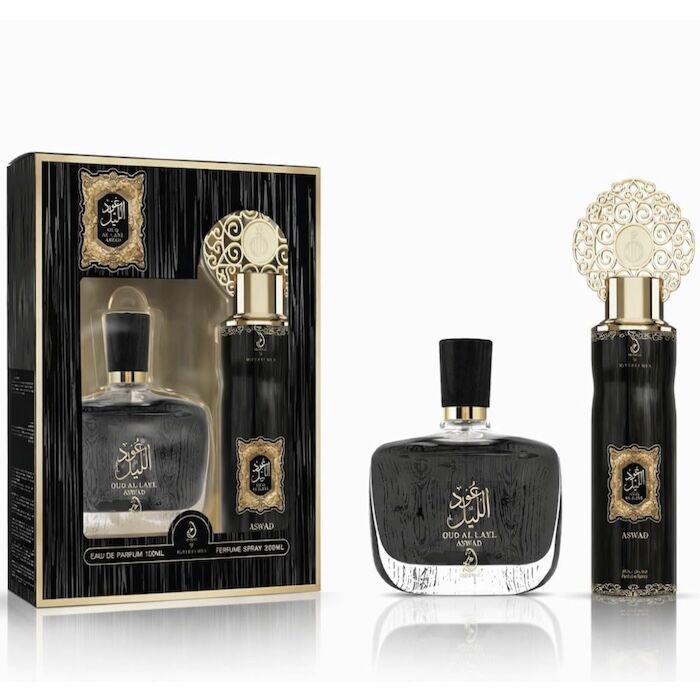 Arabiyat Oud Al Layl Aswad Gift set  EDP 100ml & body spray